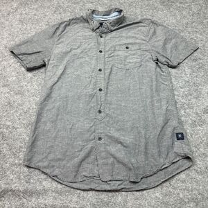 Roark Gray Short Sleeve Casual Button Down Shirt